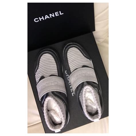 sparkly chanel socks|Chanel sock sneakers.